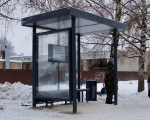В Кимрах продолжается замена устаревших остановочных павильонов